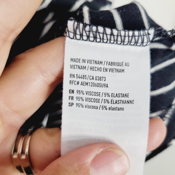 American Eagle Outfitters Cup Out Black & White Striped Tank Top Size Small - Picture 6 of 9